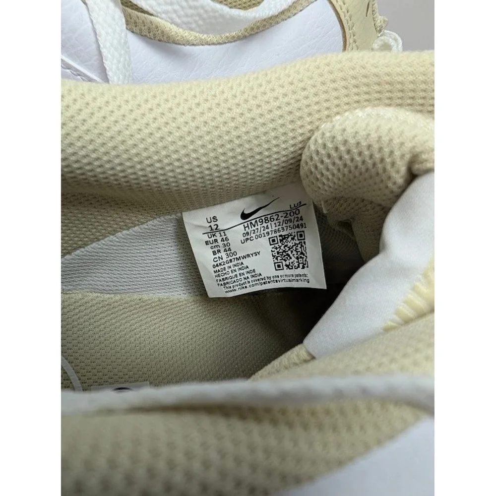 Nike Men's Court Vision Low‎ sneakers tan and white NWT sz 12